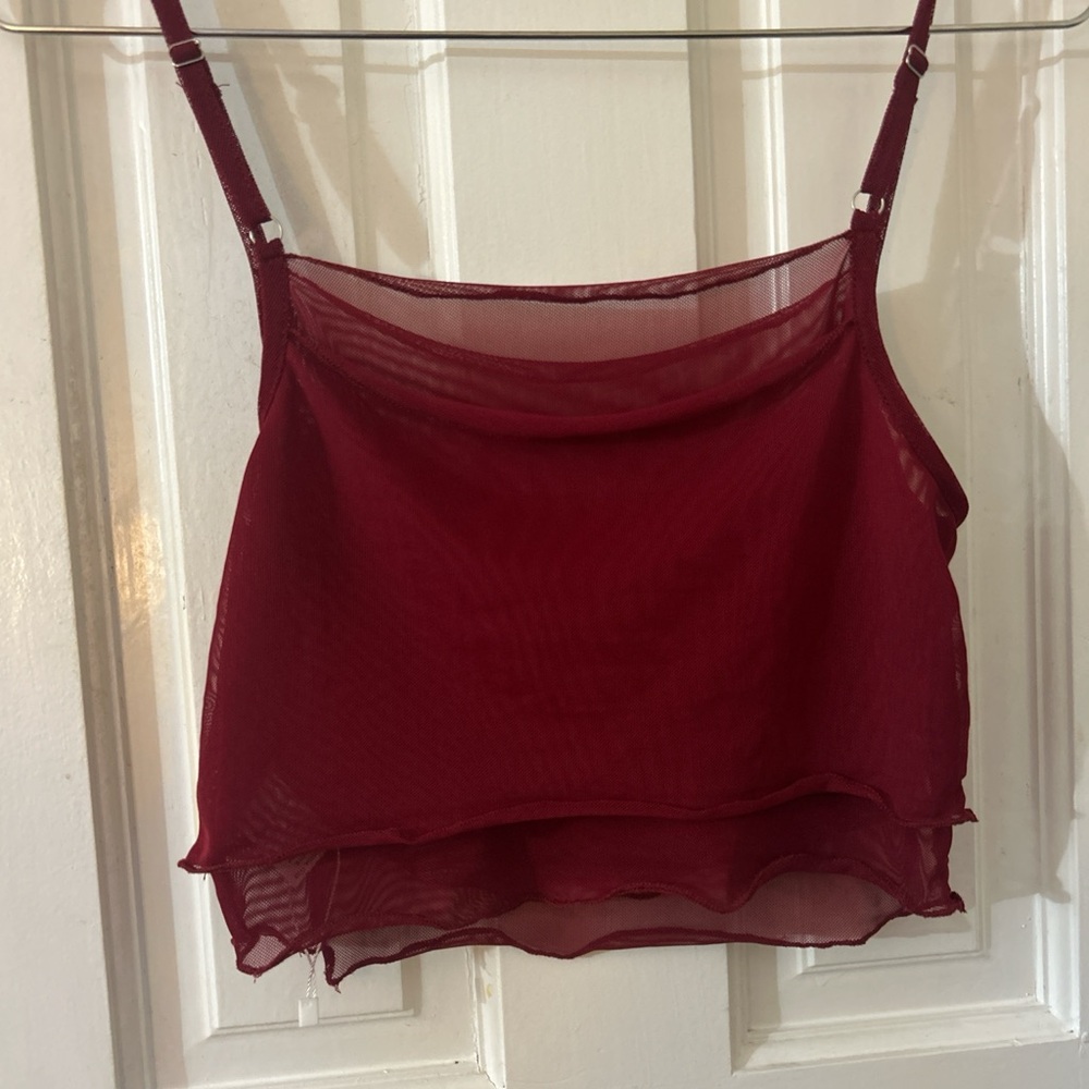 Sheer cami cropped